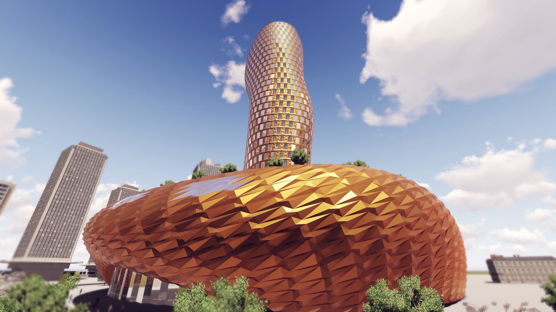 Parametric tower: Tal Friedman architecture using Foldstruct