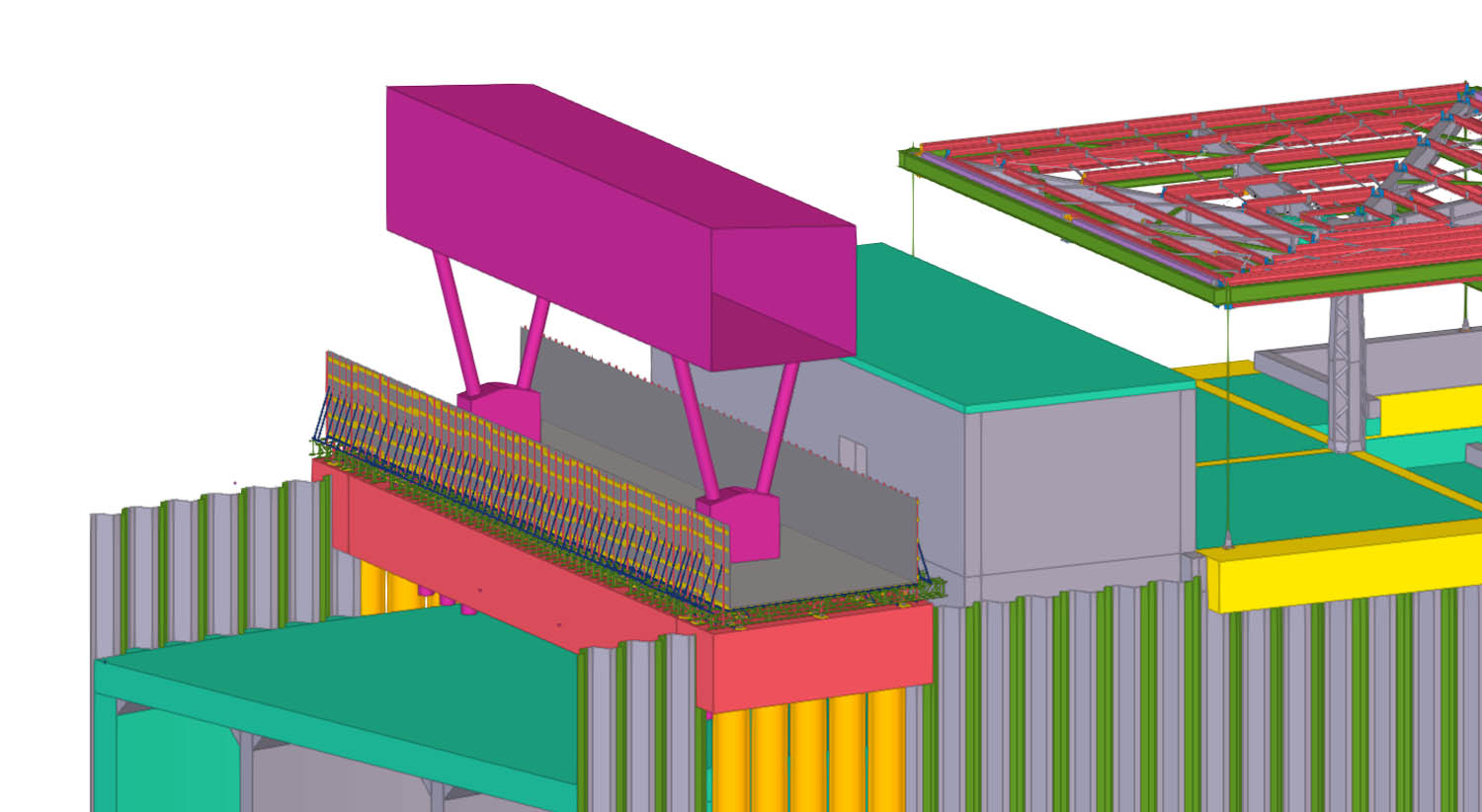 Luton Central Temp footbridge model