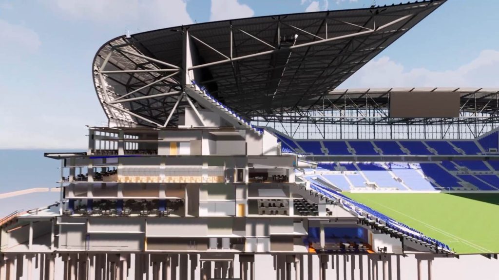 4D construction simulation driving Everton stadium build AEC Magazine