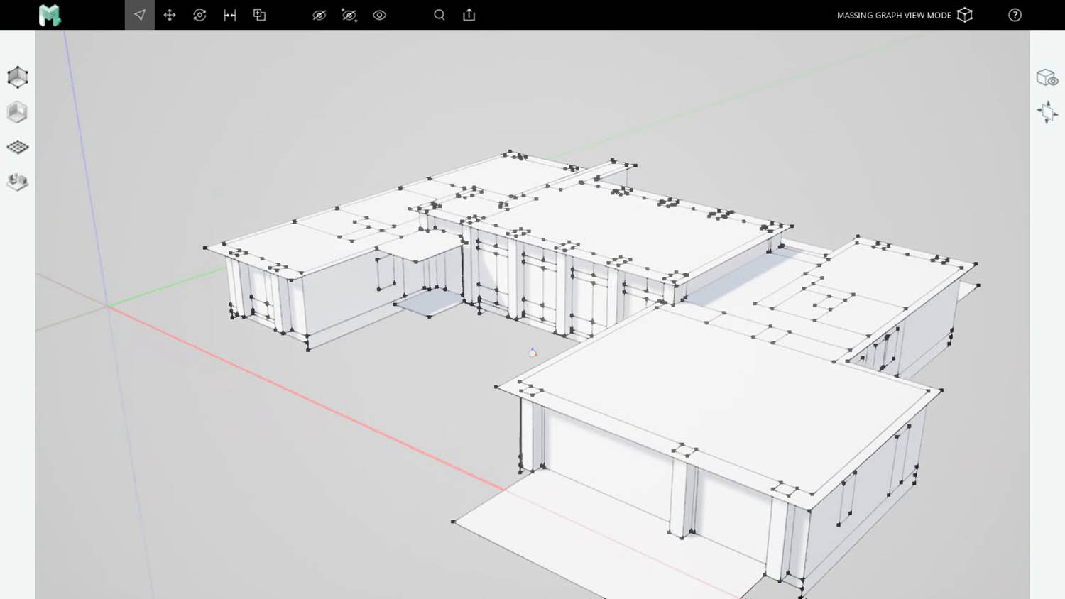 Modumate model massing graph