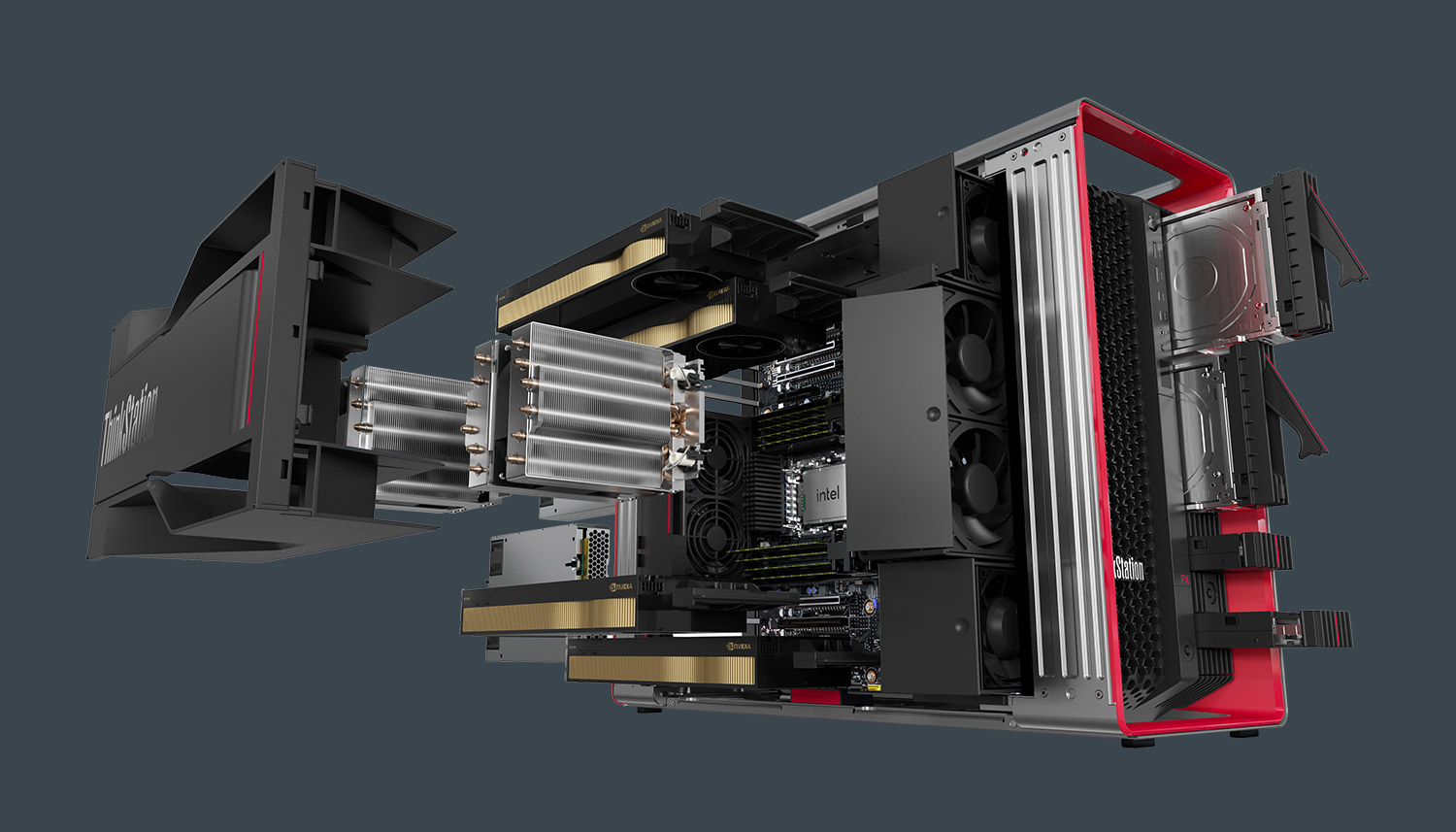 ThinkStation PX exploded view