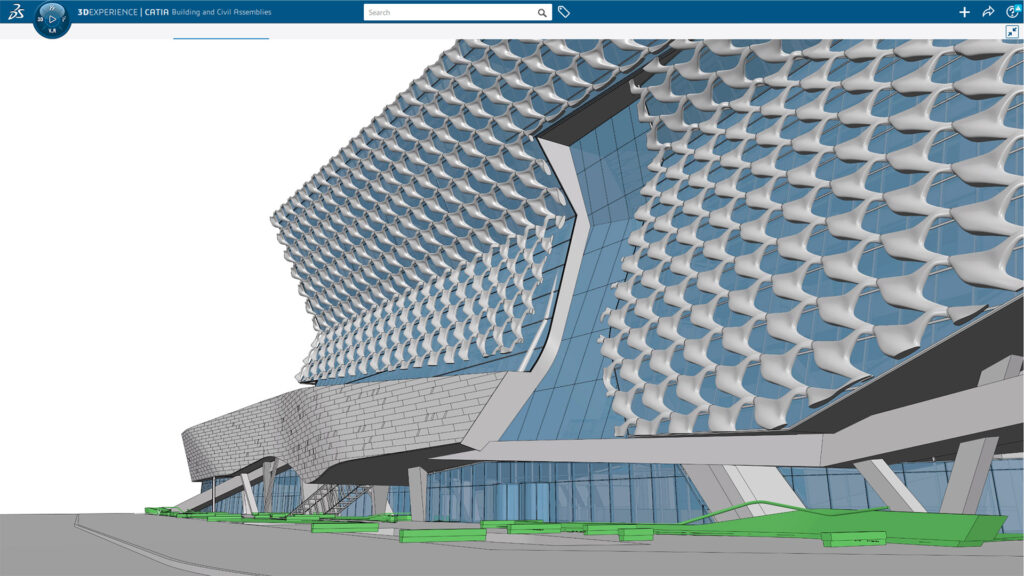Image courtesy of Morphosis Architects; CATIA model of the Kolon One & Only Tower in Seoul, Korea