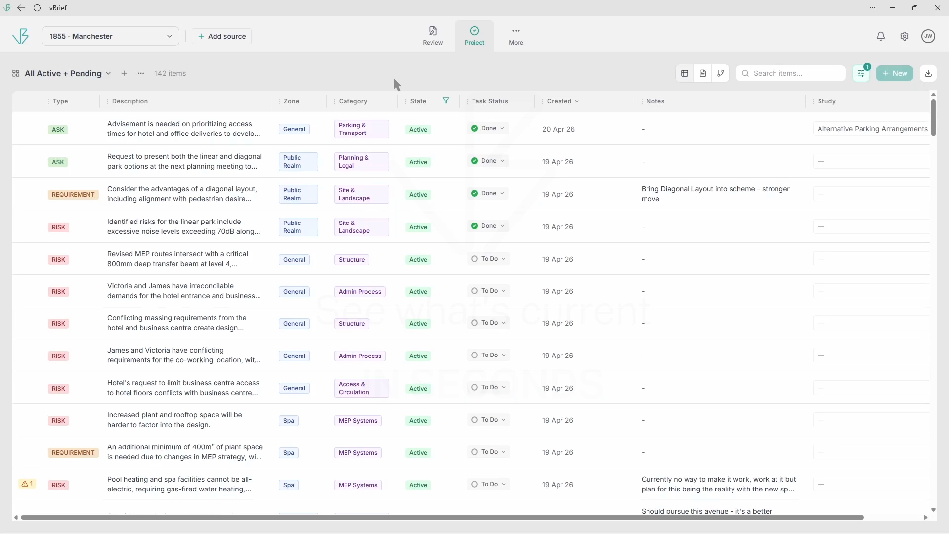 vBrief turns project emails and documents into a structured, traceable record